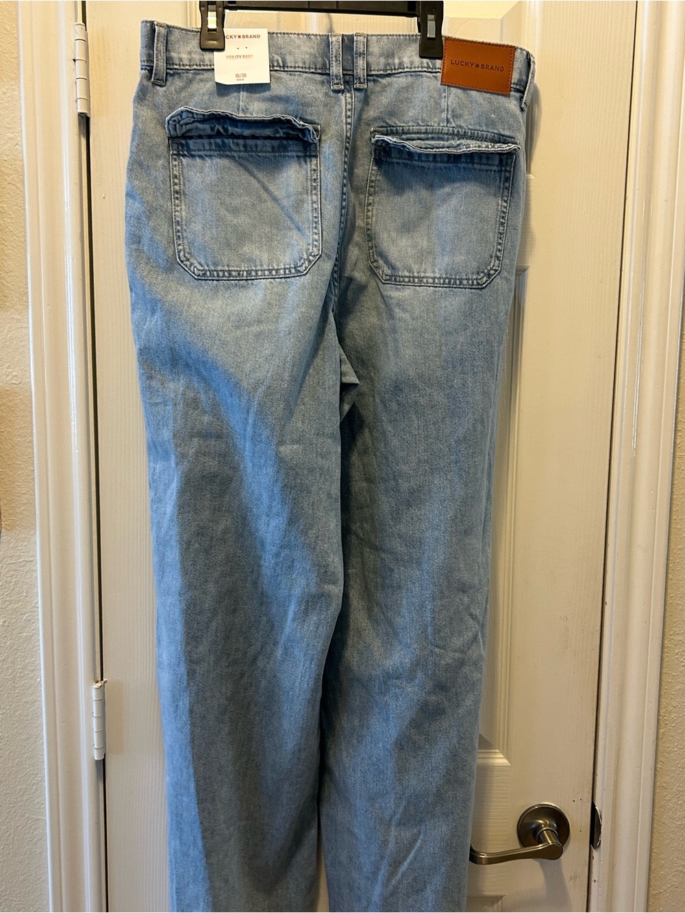 Lucky Brand Light Blue Wide-Leg Jeans with Front Patch Pockets 10/30 - Picture 5 of 5